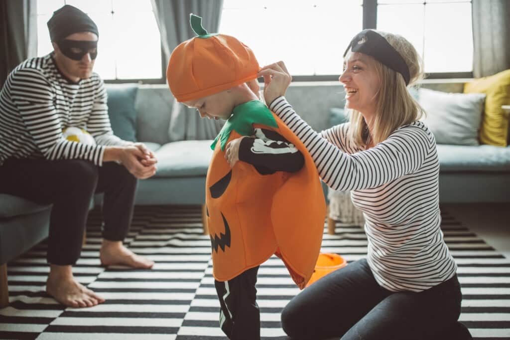 Halloween costumes for young children - made at home
