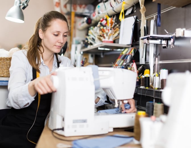 Setting Up an Ergonomic Sewing Space at Home, Part 1: Cabinets, Tables, and Lifts, Oh My! - iStock 1193485413 - Arrow Sewing Crafting Space for sewing