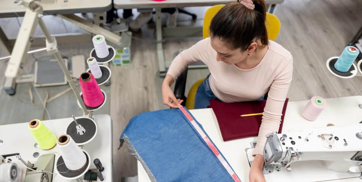 Setting up ergonomic sewing space