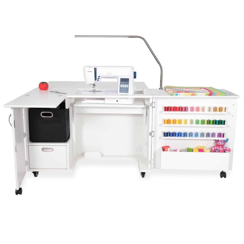 Setting Up an Ergonomic Sewing Space at Home, Part 1: Cabinets, Tables, and Lifts, Oh My! - wallaby sewing cabinet storage - Arrow Sewing Arrow Sewing Furniture Storage cabinet